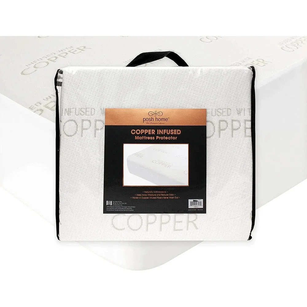 Comfort Lab Copper Mattress Protector - Machine Washable - Copper Infused - Full